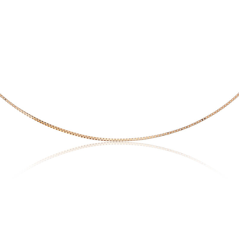 Rose 14K Gold Box Chain with Lobster Clasp image number null