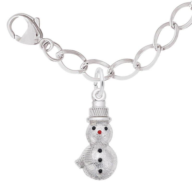 Snowman Charm Bracelet Set in Sterling Silver image number null