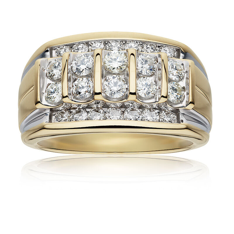 Men's 1½ctw. Round Diamond Ring in 14k Yellow Gold image number null