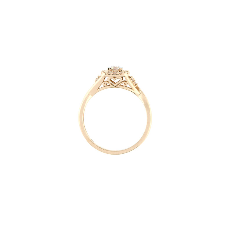 Esme, 10kt. YG Lab Grown Diamond Cushion Cluster Fashion Ring image number null