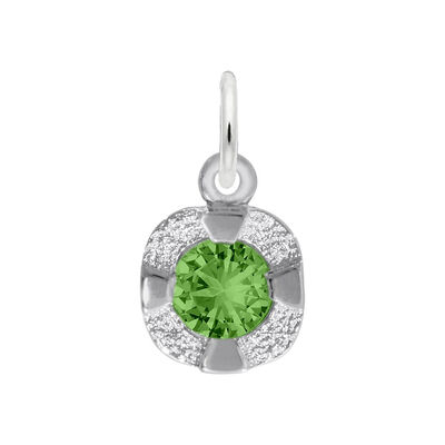 May Birthstone Petite Charm in 14k White Gold