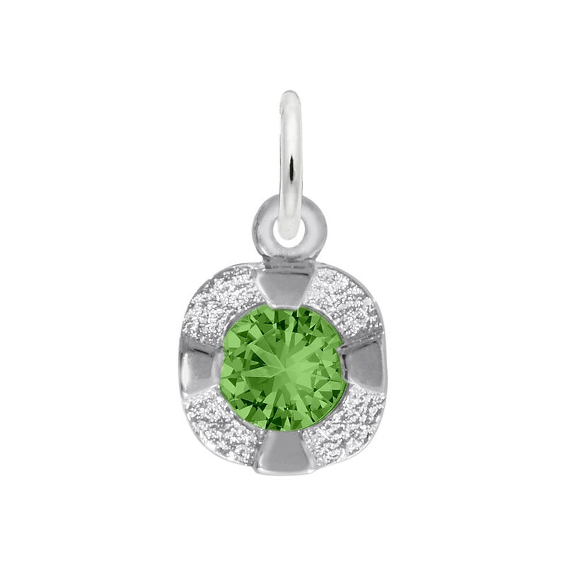 May Birthstone Petite Charm in 14k White Gold image number null