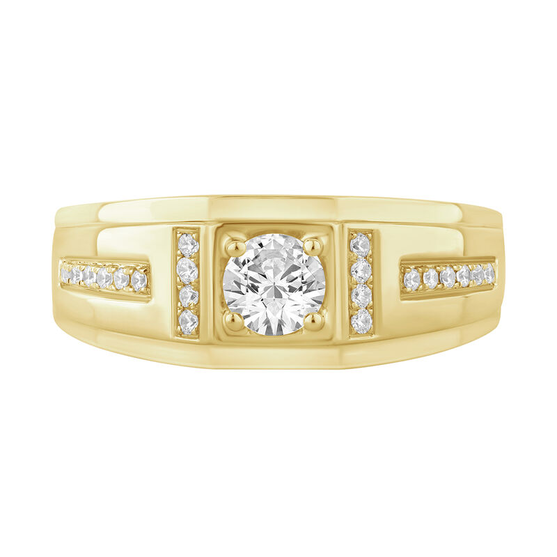 Men's 5/9ctw. Diamond & 10k Yellow Gold Wedding Ring image number null