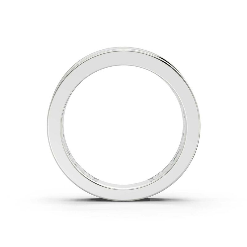 Lab Grown Diamond 3/8ctw. Channel Trim Wide Band Wedding Ring in 14k White Gold image number null