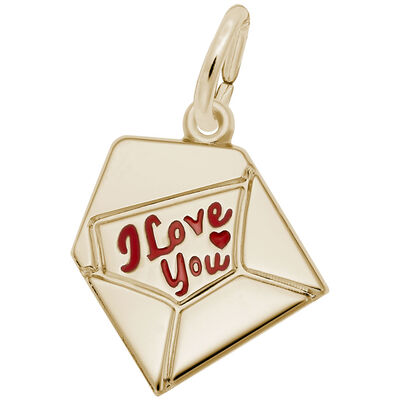 Love Letter Charm in 14k Yellow Gold