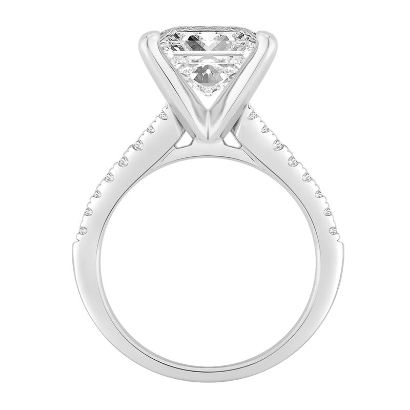 Princess-Cut Lab Grown 4 1/4ctw. Diamond Split Shank Engagement Ring in 14k white Gold image number null
