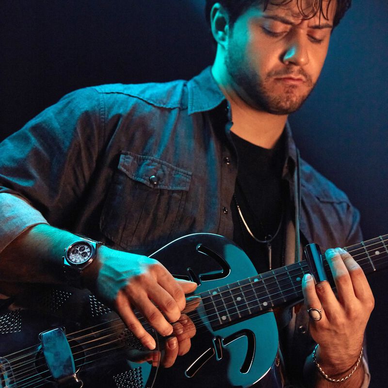 Citizen Men's Zenshin Chrono TITAN Textured White Silver Dial Bracelet 43mm CA4610-85A image number null