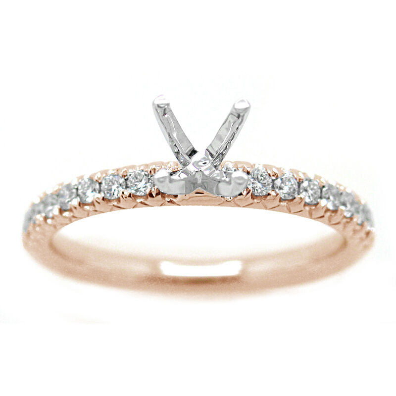 Timeless Classic 1/4ctw. Diamond Setting in 14k Rose Gold image number null