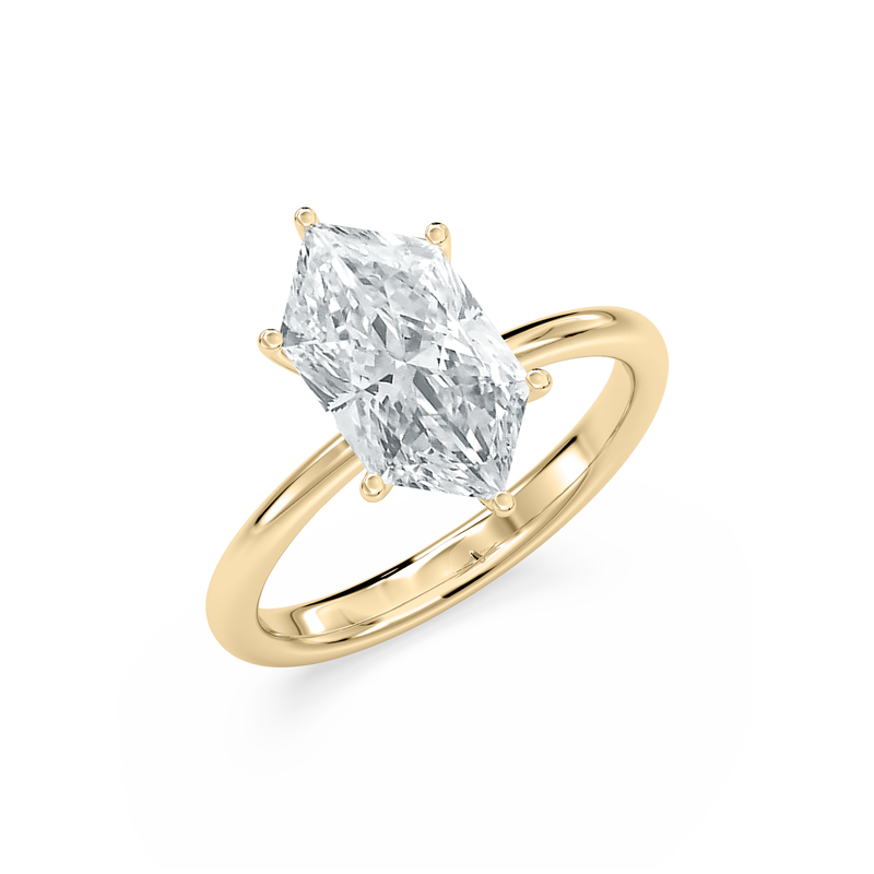 Duchess Marquise Lab Grown Diamond 2ctw. Solitaire Engagement Ring in 14k Yellow Gold image number null