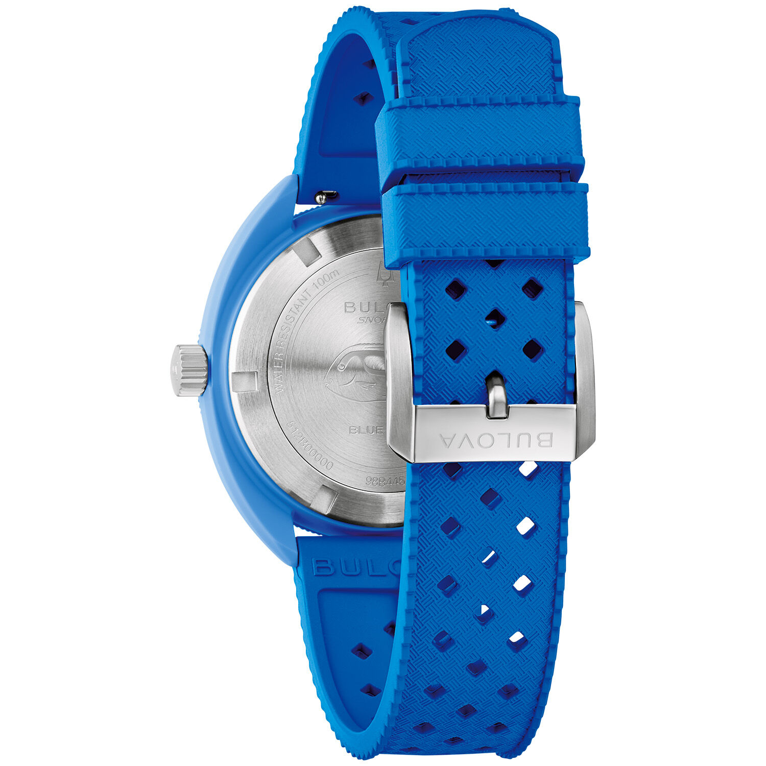 Bulova Men's Snorkel Blue Dial Blue Ceramic Blue Rubber Strap 41mm