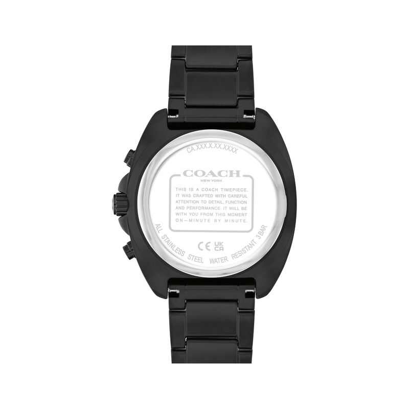 Coach Men's Black Sunray Dial Stainless Steel Watch 14602739 image number null