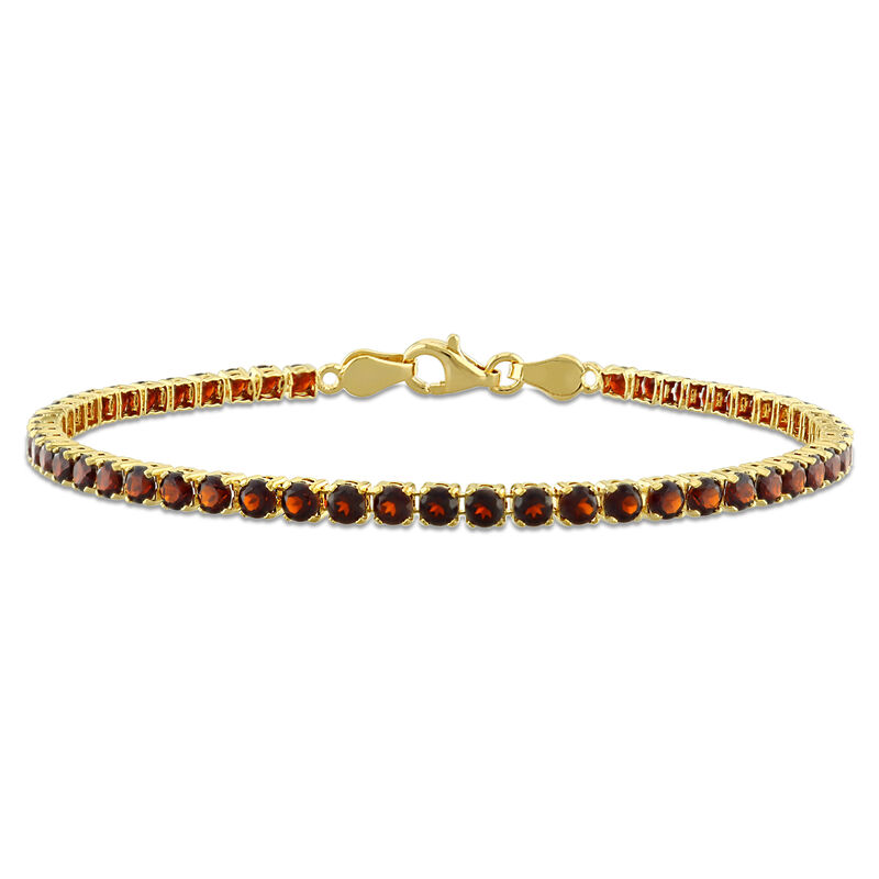 Garnet Bracelet in Gold Plated Sterling Silver image number null