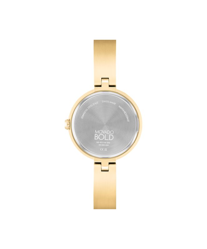 Movado Bold Ladies' Yellow Gold Tone Ion Plated Stainless Steel Bangle Watch 3601161 image number null