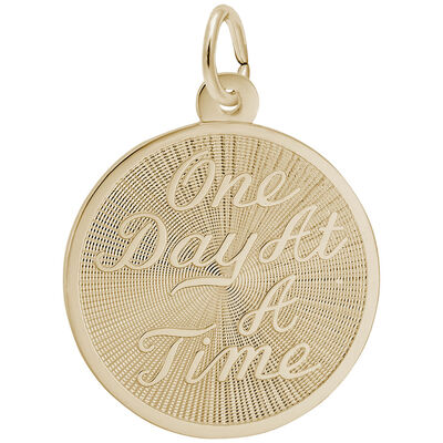 One Day at a Time Charm in Gold Plated Sterling Silver