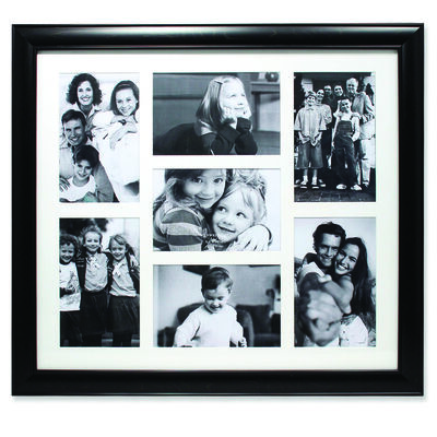 Black Collage Frame - Seven Opening 4x6 Gallery Frame