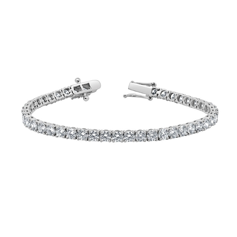 Lab Grown 10ctw. 4-Prong Tennis Bracelet 7" EF-VS-SI in 14k White Gold image number null