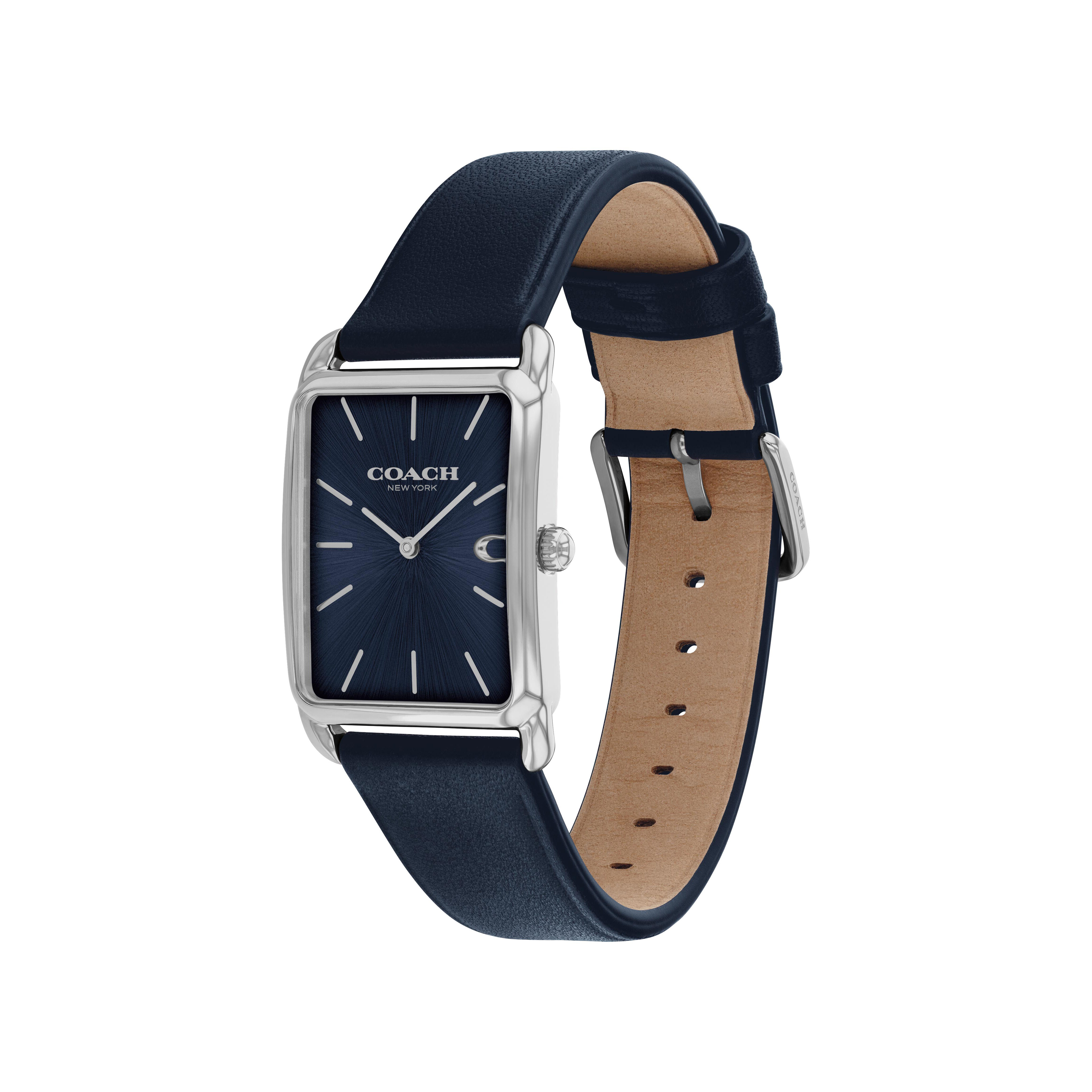 Coach Men's Navy Dial Navy Leather 32mm Watch 14400042