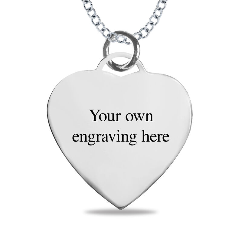 Small Heart Photo Pendant in 10k White Gold image number null