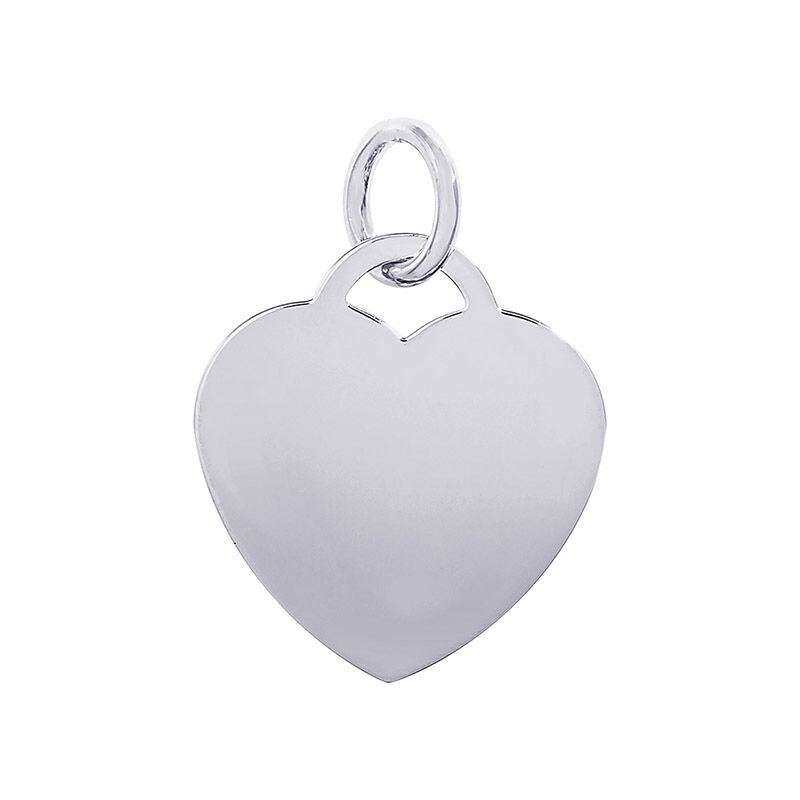 Medium Heart Sterling Silver Charm image number null