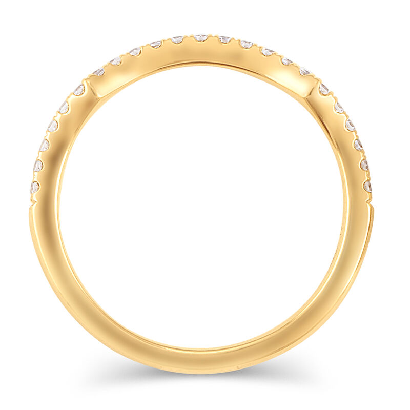 Brilliant-Cut Lab Grown 1/5ctw. Diamond Matching Contour Wedding Band in 14k Yellow Gold ER- 7437068 image number null