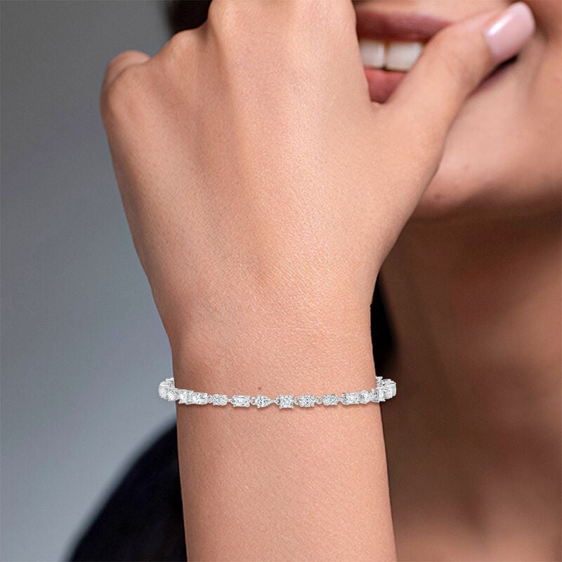 Lab Grown Diamond 5 ctw. Tennis Bracelet in 14k White Gold image number null