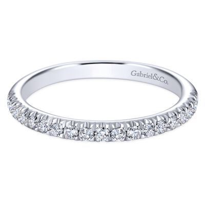 Gabriel & Co. Diamond Wedding Band in 14k White Gold WB6872W44JJ