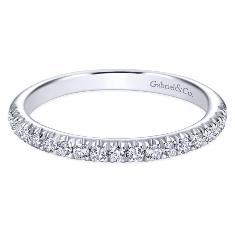 Gabriel & Co. Diamond Wedding Band in 14k White Gold WB6872W44JJ image number null