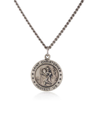 St. Christopher Antiqued Medal