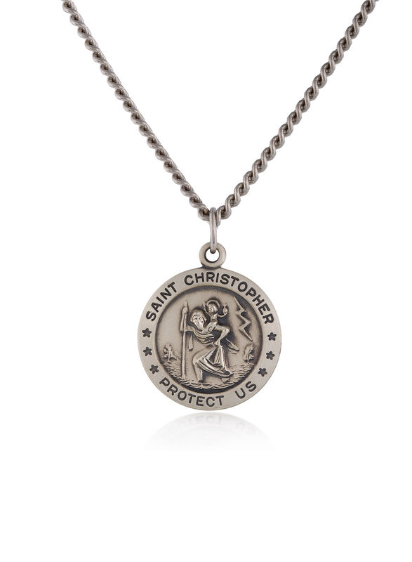St. Christopher Antiqued Medal image number null