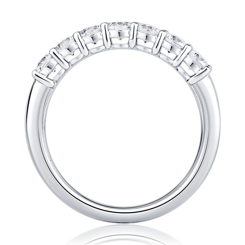 Lab Grown Diamond 3/4ctw. Seven Stone Wedding Ring in 14k White Gold image number null