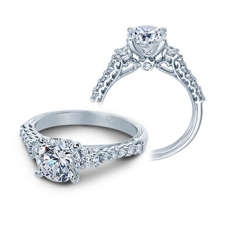 Verragio Classic 1/2ct. Diamond Engagement Ring Setting in 14k White Gold image number null
