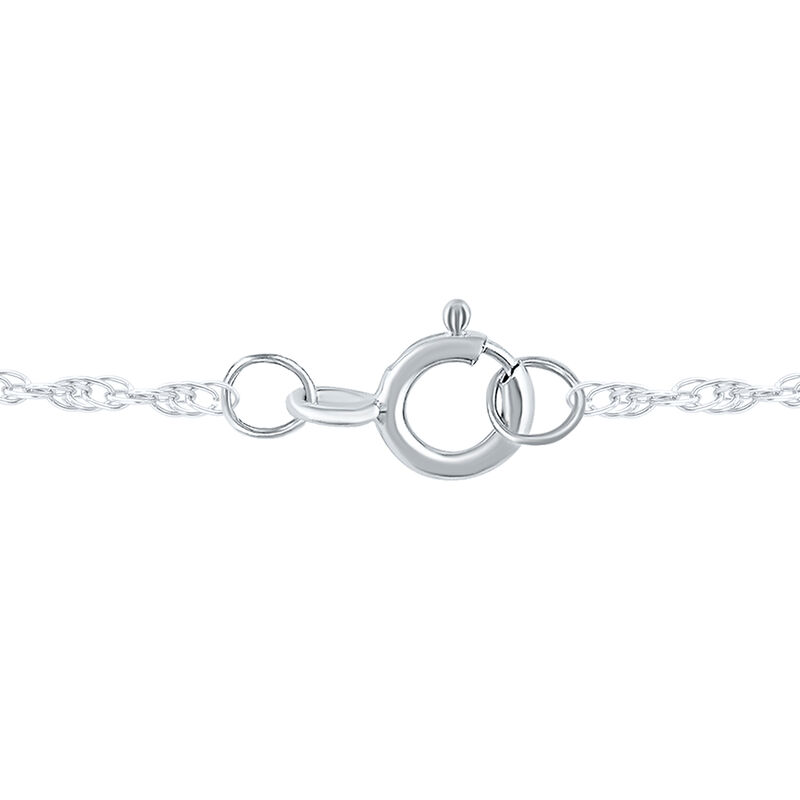 Diamond Cross Pendant in 10k White Gold image number null