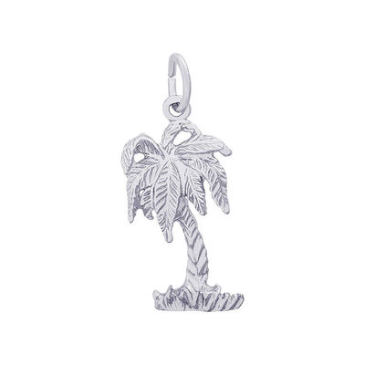 Palm Tree Sterling Silver Charm
