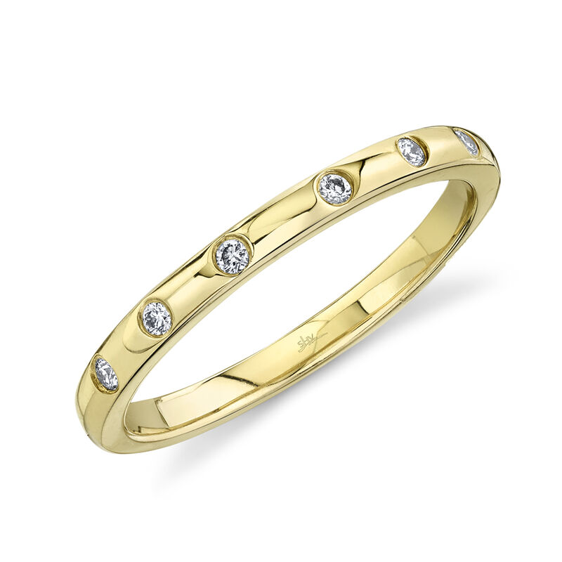 Diamond 1/12ctw. Bezel Fashion Ring in 14k Yellow Gold image number null