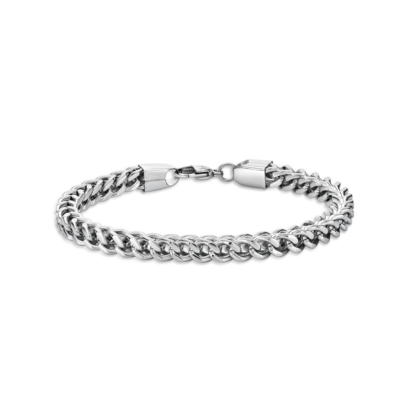 Men's Foxtail 6mm Chain Bracelet in Stainless Steel image number null