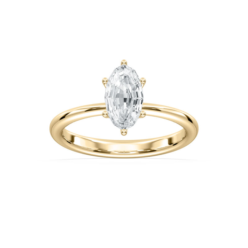 Duchess Oval Lab Grown Diamond 1 1/2ctw. Solitaire Engagement Ring in 14k Yellow Gold image number null