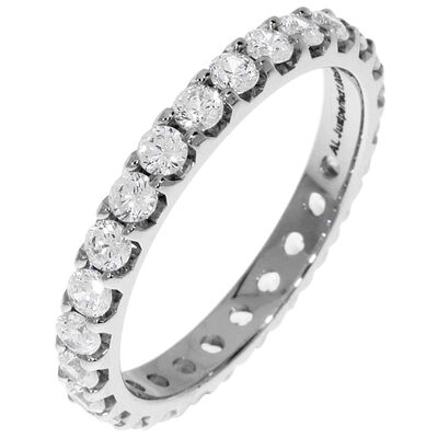 Round Prong Set 1ctw. Eternity Band in 14K White Gold (GH, SI2)