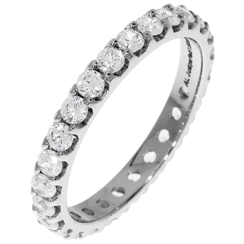 Round Prong Set 1ctw. Eternity Band in 14K White Gold (GH, SI2) image number null