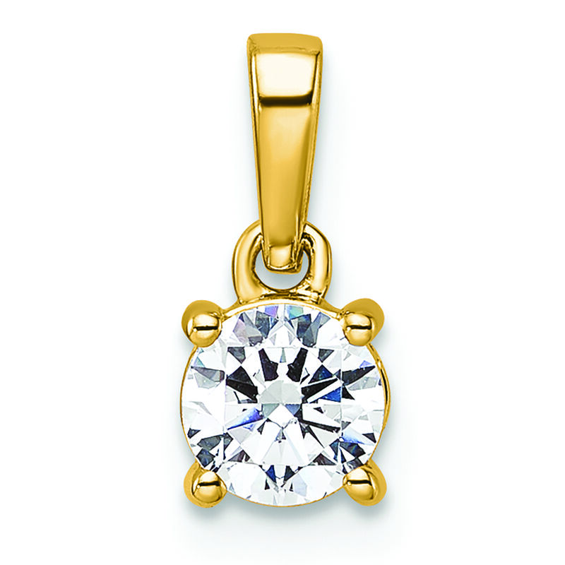 Brilliant-Cut 1/2tw. FGH VS SI Lab Grown Solitaire + Pendant in 14k Yellow Gold image number null