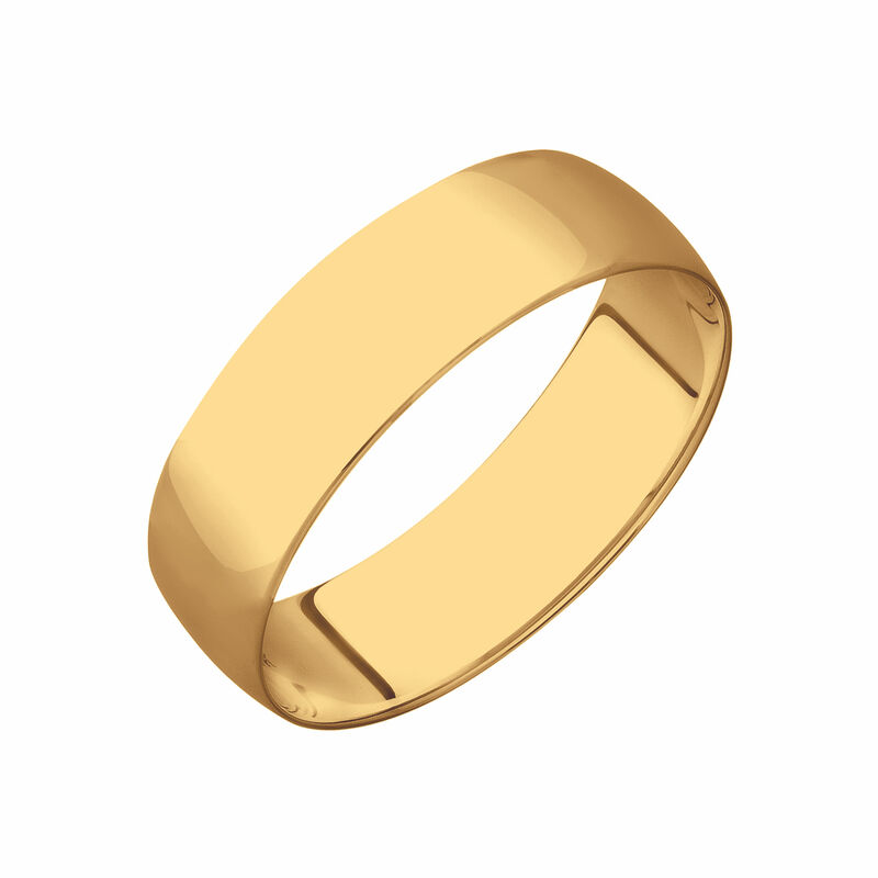 Men's 10k Yellow Gold Wedding Ring (6mm) image number null