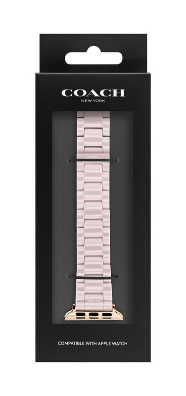 Coach Ladies' Pink Ceramic Apple Watch Bracelet 14700036 image number null