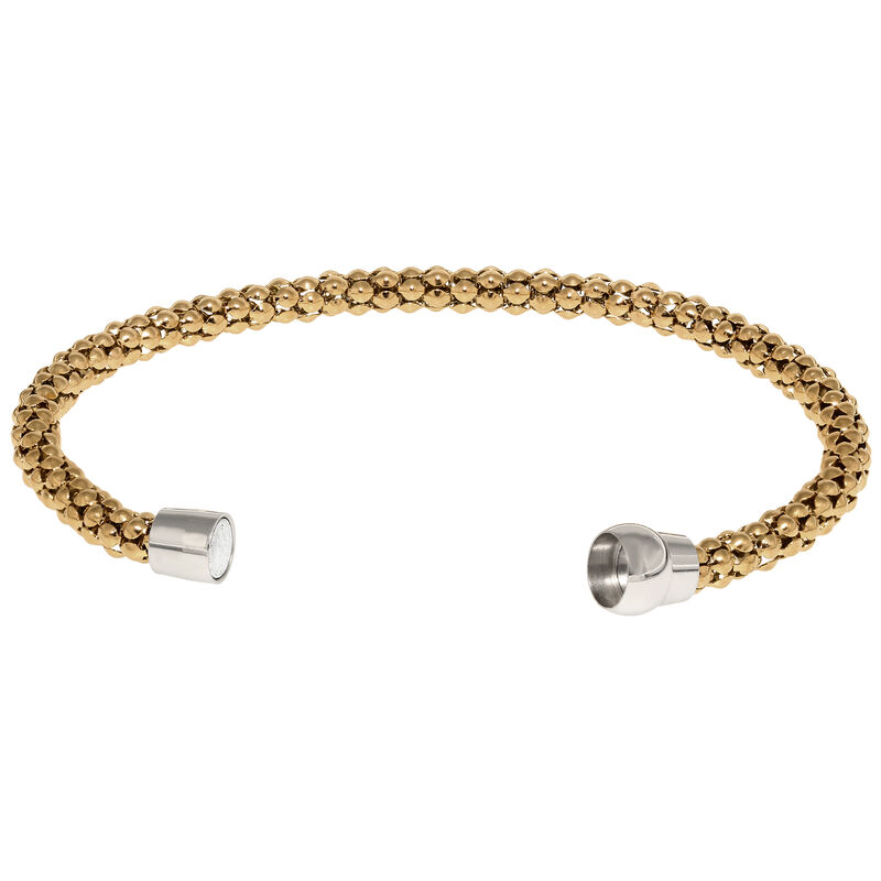 Men's Magnetic 5mm Bracelet in Gold Plated Stainless Steel image number null