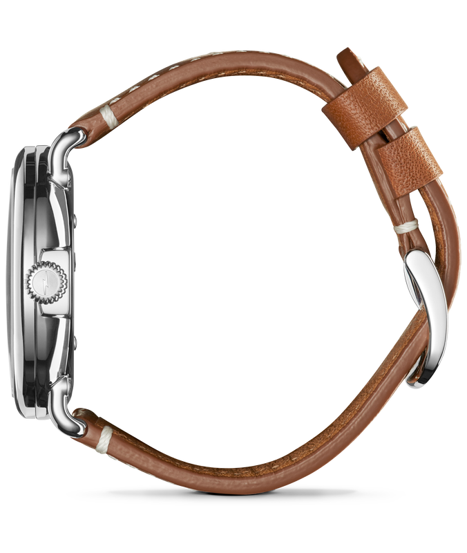 Shinola Men's Runwell Slate Stainless Steel Blue Dial Tan Leather Strap 41mm Watch S0110000024 image number null