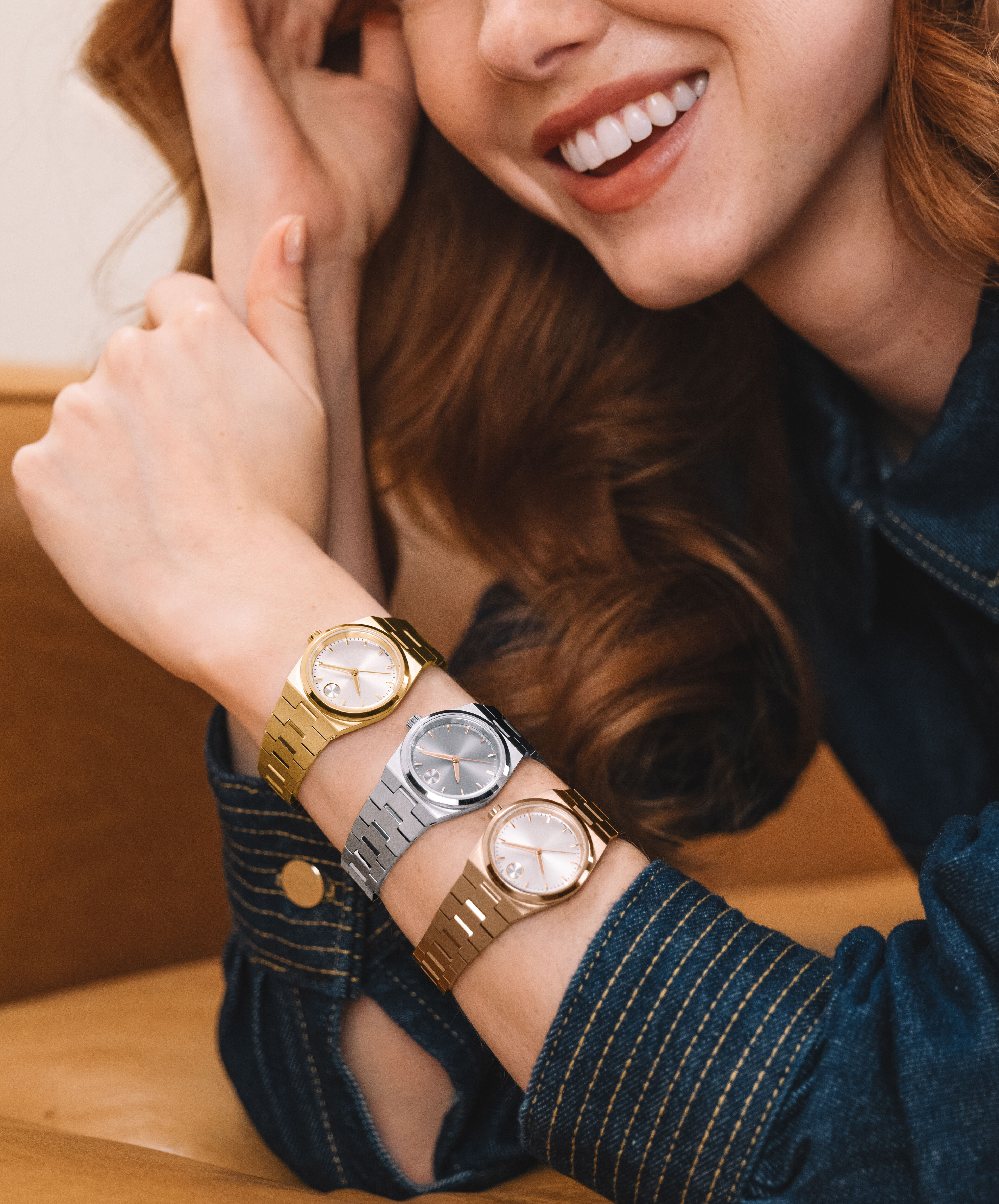Movado Ladies' BOLD Quest Mini Champagne Dial Gold-Tone Stainless