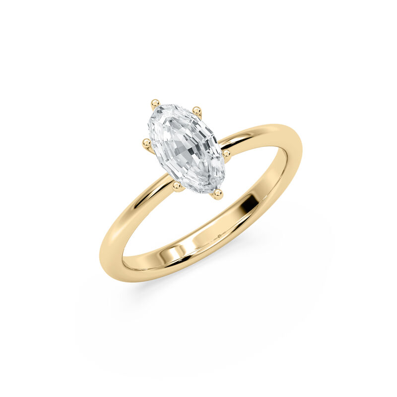 Duchess Oval Lab Grown Diamond 1 1/2ctw. Solitaire Engagement Ring in 14k Yellow Gold image number null