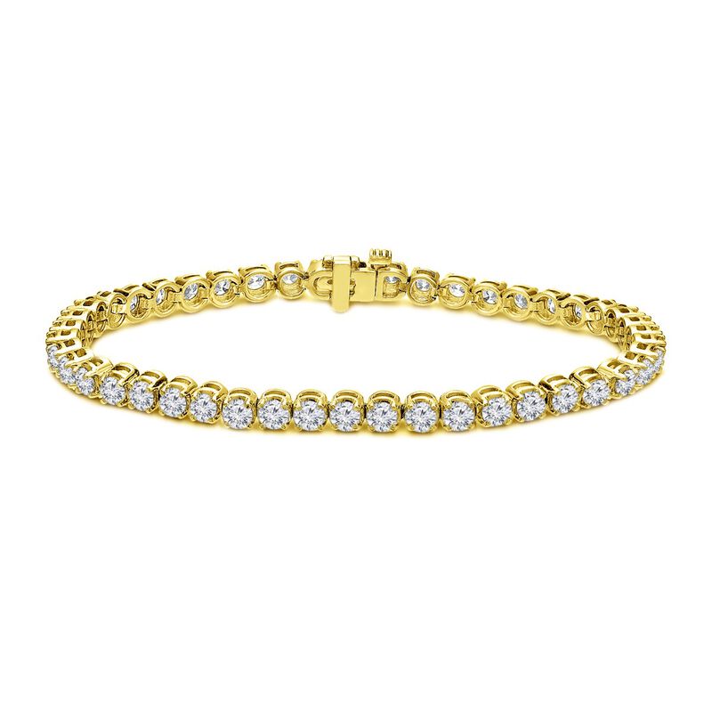 6ctw. 4-Prong Round Link Diamond Tennis Bracelet in 14K Yellow Gold (JK, I2-I3) image number null