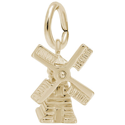 Windmill Charm in 10k Yellow Gold