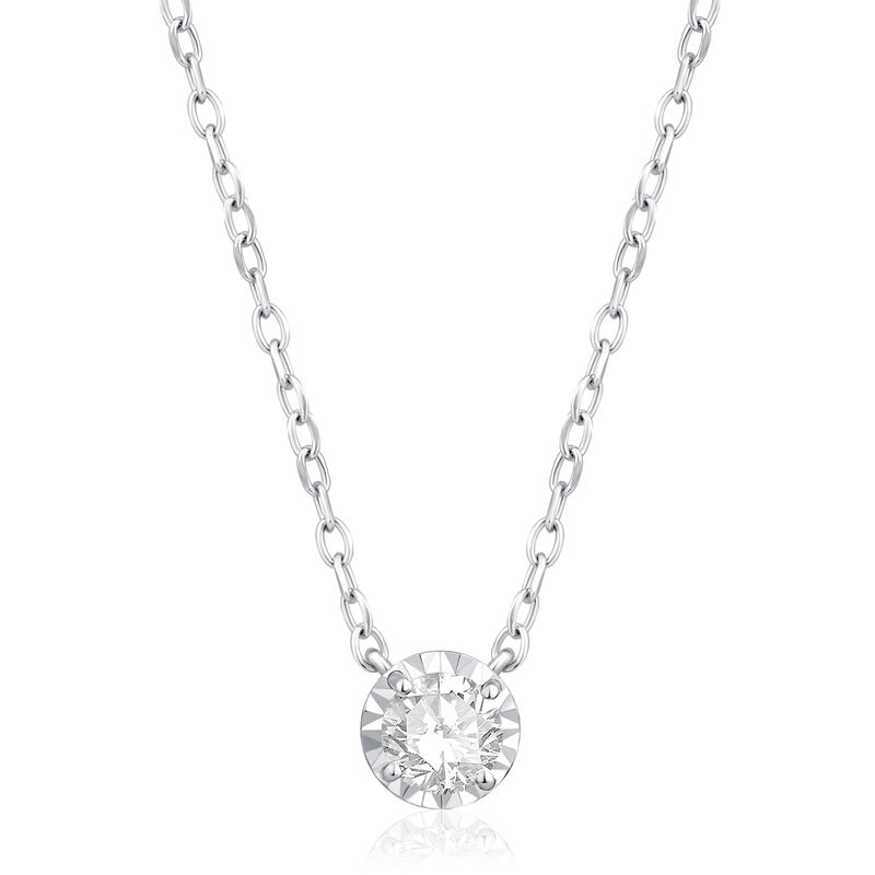 Lab Grown Diamond 1/4ctw. Pendant in 10k White Gold image number null