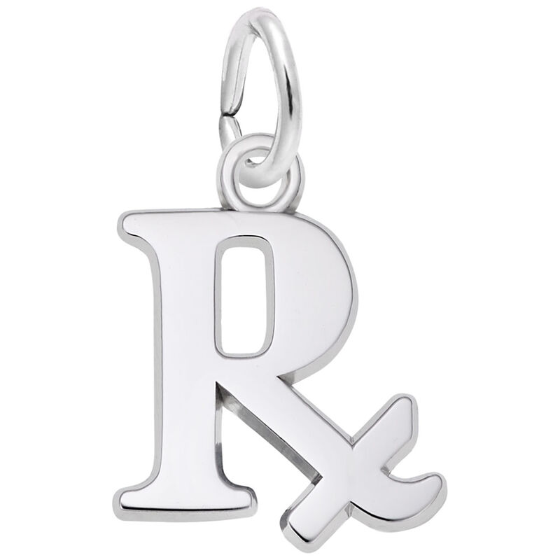 Pharmacy Charm in 14k White Gold image number null