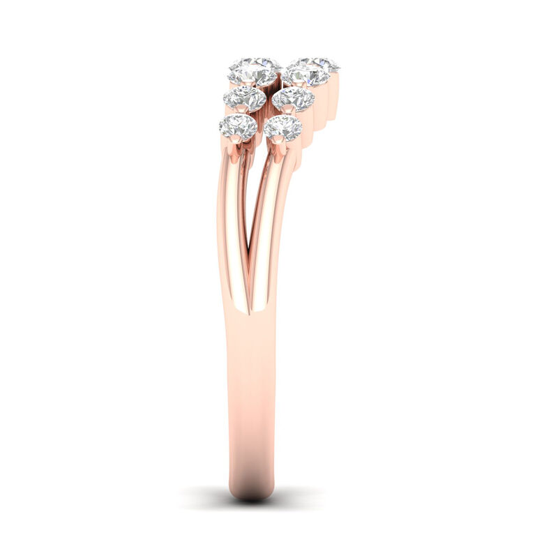 Diamond 1/2ctw. Split Anniversary Band in 10k Rose Gold image number null